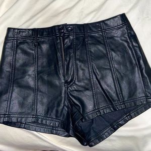Faux Leather Free People Shorts